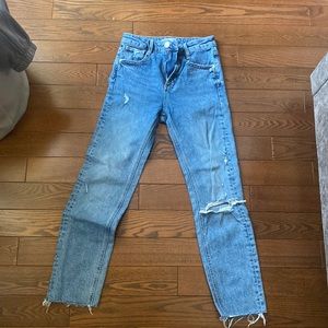 Zara high waist strait leg